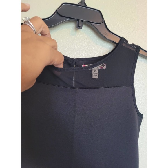 Girls Dress Burgundy & Black‎ with Butterflies Size 10 - Picture 3 of 7